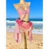 Set bikini khăn quấn đi biển - Đồ mùa hạ đẹp lạ, tặng 2 kẹp hoa, chip & vòng vỏ sò - 489k 9