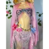 Set bikini khăn quấn đi biển xinh - giảm còn 599k, tặng dây chuyền sò và kẹp hoa