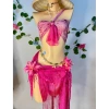 Sét bikini khăn quấn Nụ Hồng quyến rũ - tặng dây chuyền vỏ sò, 2 kẹp hoa, chip - Giá chỉ 550.000₫ 3