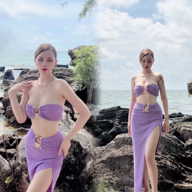 Set bikini khoen U + chân váy mini đùi S18 – Đầm dạo phố biển chảnh, giá 129.000₫ 10