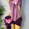 Set Bikini Lan Tím quấn khăn - Tặng dây chuyền vỏ sò, chip, kẹp hoa, giá 379.000₫