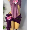 Set Bikini Lan Tím quấn khăn - Tặng dây chuyền vỏ sò, chip, kẹp hoa, giá 379.000₫ 3