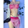 Set bikini nắng hồng, tặng dây chuyền vỏ sò và chip, 2 kẹp hoa - Giá chỉ 1,1 triệu 4