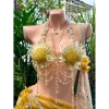 Set bikini Nắng Vàng Ánh Kim và dây chuyền vỏ sò, chip, 2 hoa - 1.29tr 2