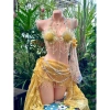 Set bikini Nắng Vàng Ánh Kim và dây chuyền vỏ sò, chip, 2 hoa - 1.29tr 5