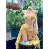 Set bikini Nắng Vàng Ánh Kim và dây chuyền vỏ sò, chip, 2 hoa - 1.29tr 6