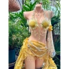 Set bikini Nắng Vàng Ánh Kim và dây chuyền vỏ sò, chip, 2 hoa - 1.29tr 7