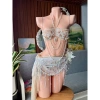 Set bikini ngọc trai luxury, tặng dây chuyền vỏ sò, chip, 2 kẹp hoa - 1,29tr
