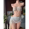 Set bikini ngọc trai luxury, tặng dây chuyền vỏ sò, chip, 2 kẹp hoa - 1,29tr 4