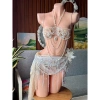 Set bikini ngọc trai luxury, tặng dây chuyền vỏ sò, chip, 2 kẹp hoa - 1,29tr 6