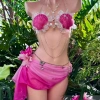 Set Bikini Sò Hồng Sao Biển – Tặng Dây Chuyền Vỏ Sò & 2 Kẹp Hoa, Giá 450k