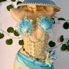Set Bikini Sò Xanh Nàng Tiên Cá - Tặng dây chuyền vỏ sò & 2 kẹp hoa - Giá ưu đãi 1.200.000 VND 7