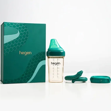 Set Bình Hegen Ngựa Đỏ - Rắn Xanh 240ml + Nắp Trữ & Gặm Nướu - Quà Tặng Chính Hãng Giảm Giá 1.190.000