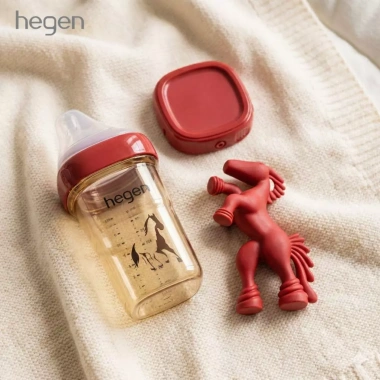Set Bình Hegen Ngựa Đỏ - Rắn Xanh 240ml + Nắp Trữ & Gặm Nướu - Quà Tặng Chính Hãng Giảm Giá 1.190.000