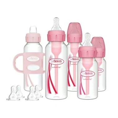 Set bình sữa Dr. Brown's cổ hẹp Natural Flow Anti-Colic Options+ hồng - 185.000₫ 3