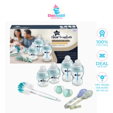 Set bình sữa Tommee Tippe cảm biến nhiệt, chống đầy hơi, PP 150‑260ml - Giá ưu đãi 195.000₫