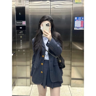 Set Blazer Nữ Cao Cấp - Áo Khoác Vest & Chân Váy Hàn Quốc, Công Sở, Giá 199k 5