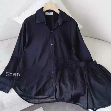 Sét bộ áo sơ mi đũi dài tay đa màu và quần đùi cá tính - Giá ưu đãi 151.800₫