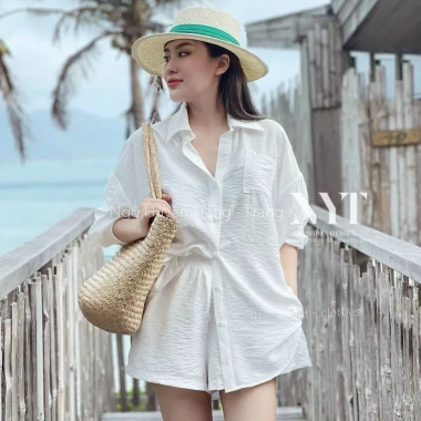 Sét bộ áo sơ mi đũi dài tay đa màu và quần đùi cá tính - Giá ưu đãi 151.800₫