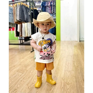 Set Bộ Ba Lỗ Bé Trai SUMMER BOY Quần Đũi Caro Hàn 2.025 Cotton Mềm Mát 185k 4