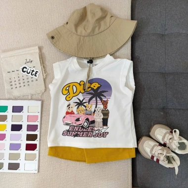 Set Bộ Ba Lỗ Bé Trai SUMMER BOY Quần Đũi Caro Hàn 2.025 Cotton Mềm Mát 185k 6
