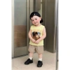 Set bộ ba lỗ bé trai Voi LIRILI LARILA - Quần nâu cotton mềm mịn, giá 145k 3