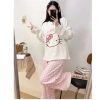 Sét bộ dài mùa đông LAMFASHION: Quần caro dáng suông phối ren, áo tay thun xượt - Giá 220.500₫ 5