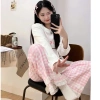 Sét bộ dài mùa đông LAMFASHION: Quần caro dáng suông phối ren, áo tay thun xượt - Giá 220.500₫ 6