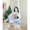 Sét bộ dài mùa đông LAMFASHION: Quần caro dáng suông phối ren, áo tay thun xượt - Giá 220.500₫ 8