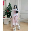 Sét bộ dài mùa đông LAMFASHION: Quần caro dáng suông phối ren, áo tay thun xượt - Giá 220.500₫ 9