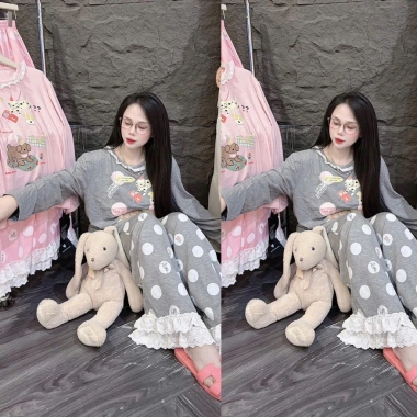 Sét bộ dài tay hình in 5D, quần dài chất tăm lạnh, mặc tết siêu xinh - 108.500₫ 4