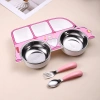 Set bộ đồ ăn trẻ em thép không gỉ 304, 5 mảnh lưới vui nhộn, siêu chống sốc – Giá ưu đãi 190.714₫ 6