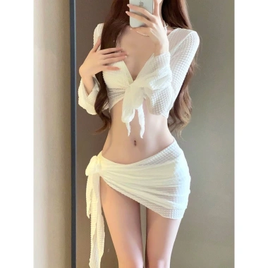 Set bộ đồ bơi bikini 4 món mùa hè đi biển xu hướng Hàn Quốc FREESHIP 159k 4