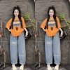 Set bộ jean nữ áo thun cotton + quần baggy jean - Thời trang 2.024, giá 205.000₫ 9