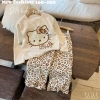Set Bộ Len Quần In Đốm 2.026 Họa Tiết Mèo Kitty Bé Gái Dễ Thương Măc Tết Giá 99.000đ 4