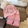 Set Bộ Len Quần In Đốm 2.026 Họa Tiết Mèo Kitty Bé Gái Dễ Thương Măc Tết Giá 99.000đ 5