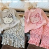 Set Bộ Len Quần In Đốm 2.026 Họa Tiết Mèo Kitty Bé Gái Dễ Thương Măc Tết Giá 99.000đ 9