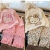Set Bộ Len Quần In Đốm 2.026 Họa Tiết Mèo Kitty Bé Gái Dễ Thương Măc Tết Giá 99.000đ 10