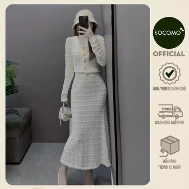 Set bộ lông thỏ áo và chân váy đuôi cá Socomo B1.582.023 - chất đẹp, giá 529k