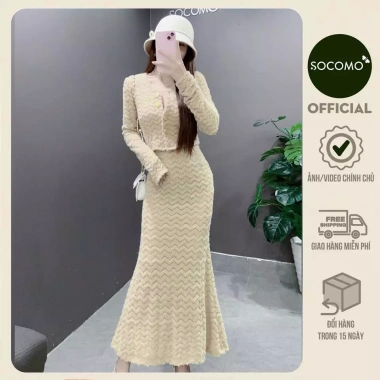 Set bộ lông thỏ áo và chân váy đuôi cá Socomo B1.582.023 - chất đẹp, giá 529k