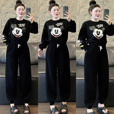 Set bộ Micky siu hot nỉ 2 da cao cấp, in ép nhiệt toàn tay - Giá chỉ 175k