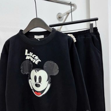 Set bộ Micky siu hot nỉ 2 da cao cấp, in ép nhiệt toàn tay - Giá chỉ 175k