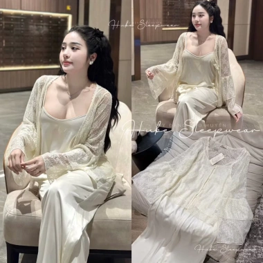 Set Bộ Ngủ Lụa Trơn, Áo Choàng Ren Nổi Lyly Tiểu Thư QC Cao Cấp Hube Sleepwear 665k Set Bộ Ngủ Lụa Trơn, Áo Choàng Ren Nổi Lyly Tiểu Thư QC Cao Cấp Hube Sleepwear 665k
