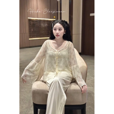 Set Bộ Ngủ Lụa Trơn, Áo Choàng Ren Nổi Lyly Tiểu Thư QC Cao Cấp Hube Sleepwear 665k 3 Set Bộ Ngủ Lụa Trơn, Áo Choàng Ren Nổi Lyly Tiểu Thư QC Cao Cấp Hube Sleepwear 665k 3