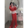 Sét bộ ngủ pijama lụa latin ren mềm mịn mát, freesize 40‑60kg, giảm giá 149k 3