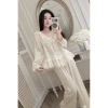 Sét bộ ngủ pijama lụa latin ren mềm mịn mát, freesize 40‑60kg, giảm giá 149k 6