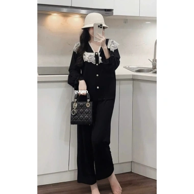 Sét bộ ngủ pijama tay dài lụa latin freesize 40-60kg - Giá ưu đãi 119.999 VNĐ 7