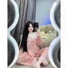 Sét bộ ngủ pijama tay dài phong cách tiểu thư chất lụa latin mềm mịn freesize 40-60kg giá 119k 6