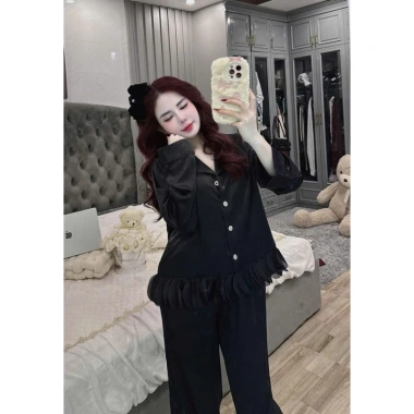 Sét bộ ngủ pijama viền ren thiết kế QC freesize 40-60kg giảm giá 20% chỉ 183.000 VND
