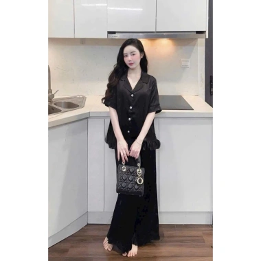 Sét bộ ngủ pijama viền ren thiết kế QC freesize 40-60kg giảm giá 20% chỉ 183.000 VND